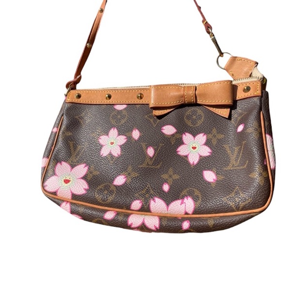 Vintage Louis Vuitton Takashi Murakami Blossom Monogram shoulder bag Pochette - Picture 4 of 15